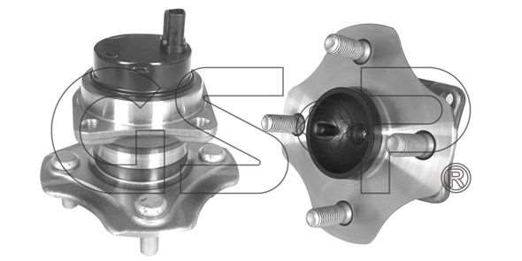 135*100 MOYEU ARRIERE TOYOTA COROLLA E12 01>07 avec capteur ABS intégré 4 TROUS