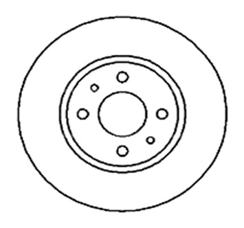 DISQUE DE FREIN AVANT CITROËN BERLINGO 96->08, 96->11 C2 03->, 05-> C3 I 03->, 0